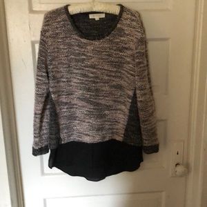Vince Camuto Multi-Color/Fabric Textured Sweater